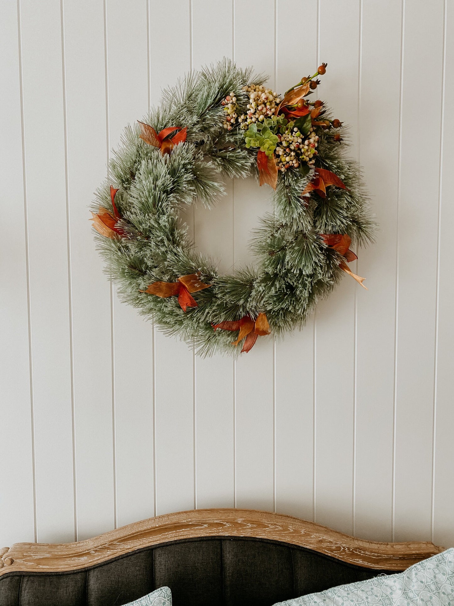 Rust Gold Christmas Wreath