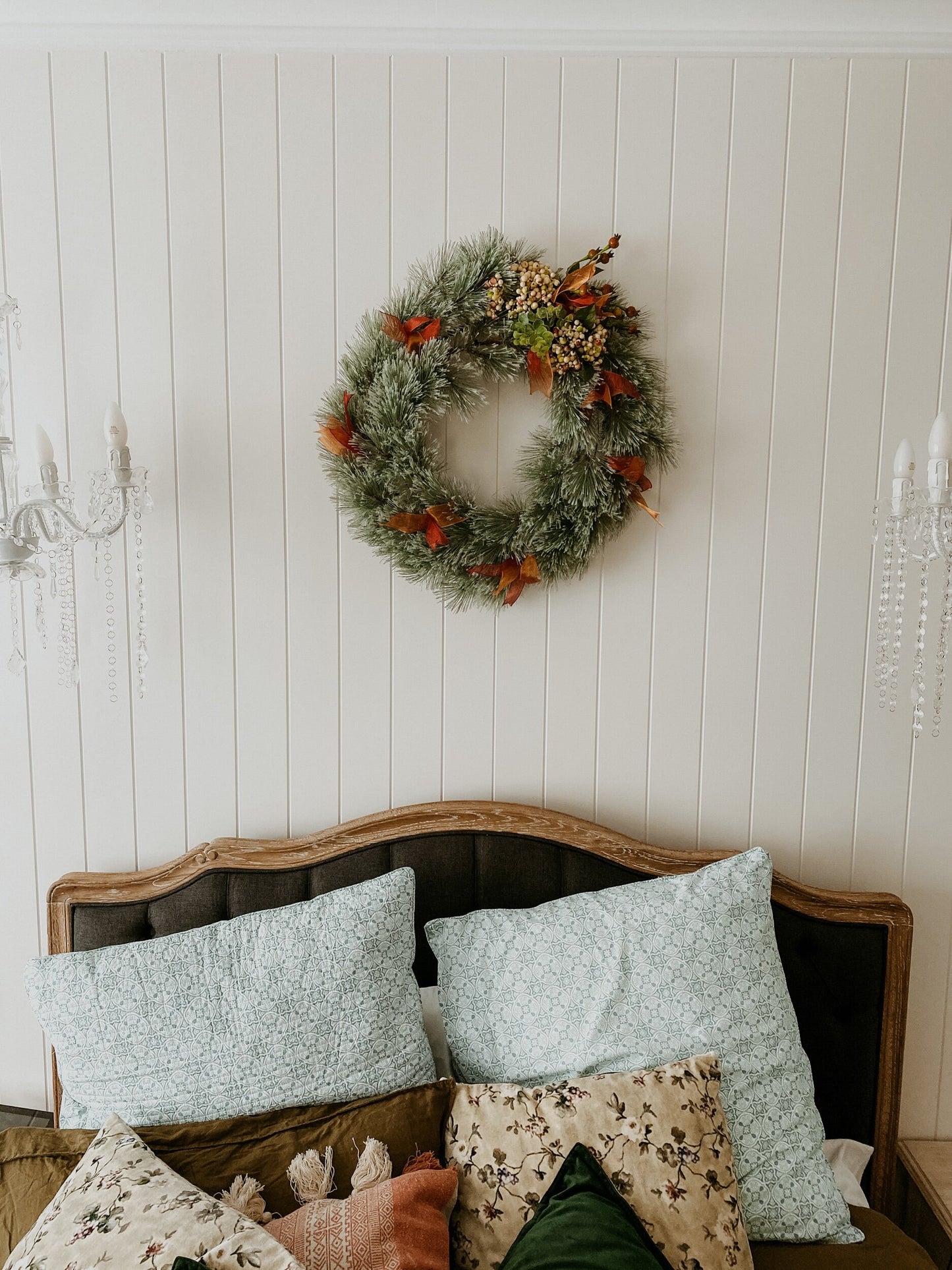 Rust Gold Christmas Wreath