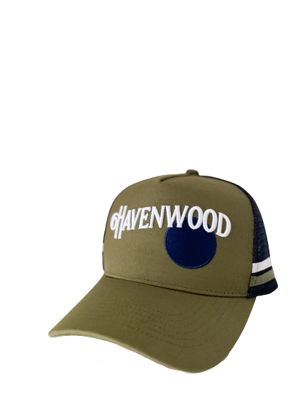 Navy Blue & Green Havenwood Trucker Cap