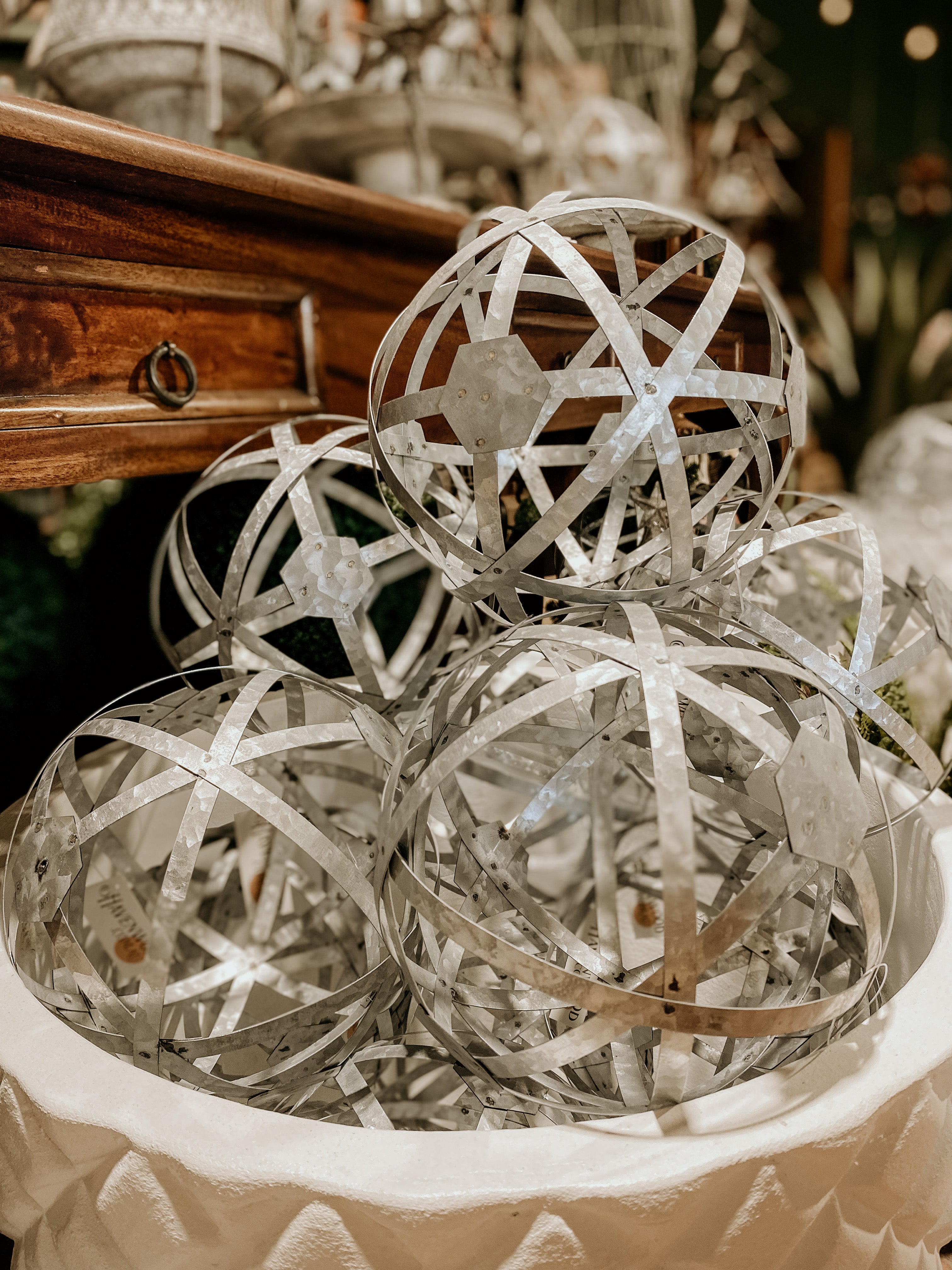 Galvanised Metal Orb