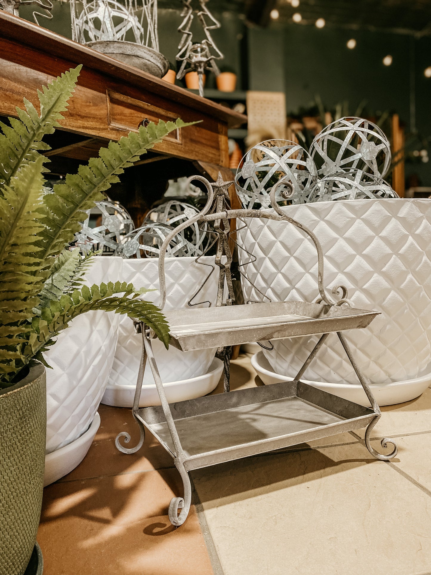 French Style Two Tiered Stand