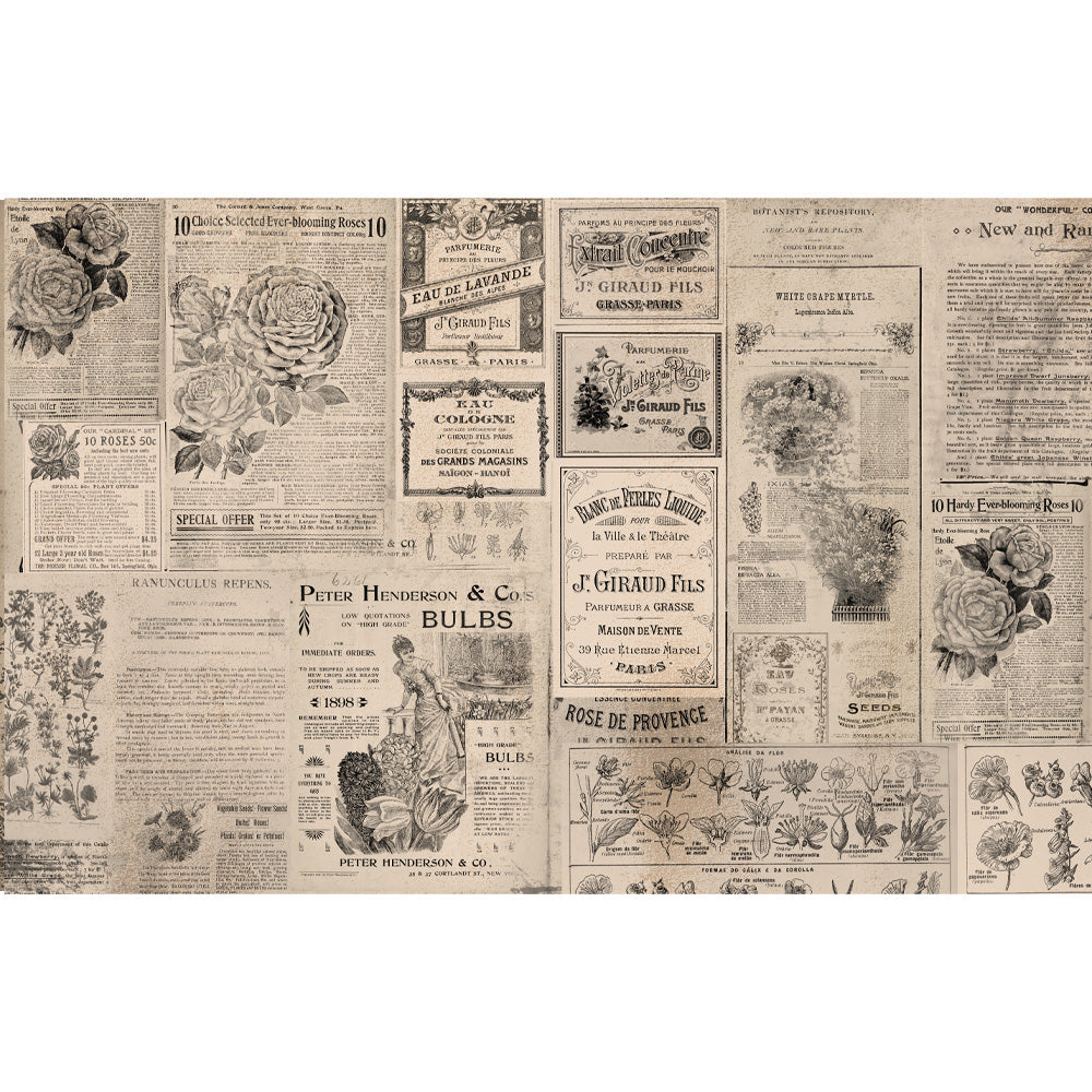 Newsprint Decoupage Tissue Paper Havenwood