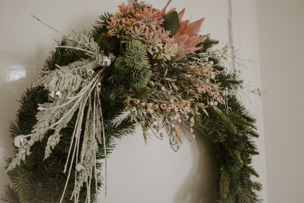 Peach Christmas Wreath