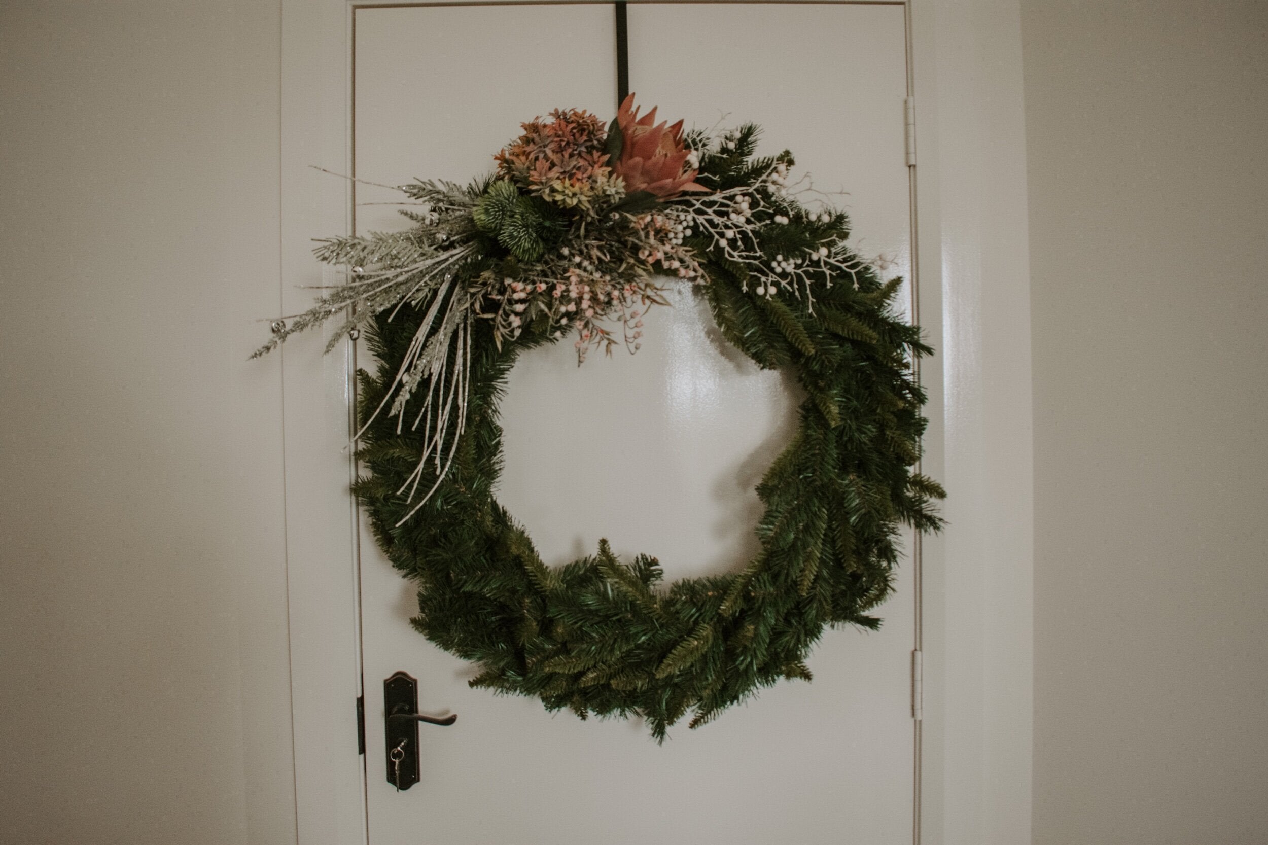 Peach Christmas Wreath