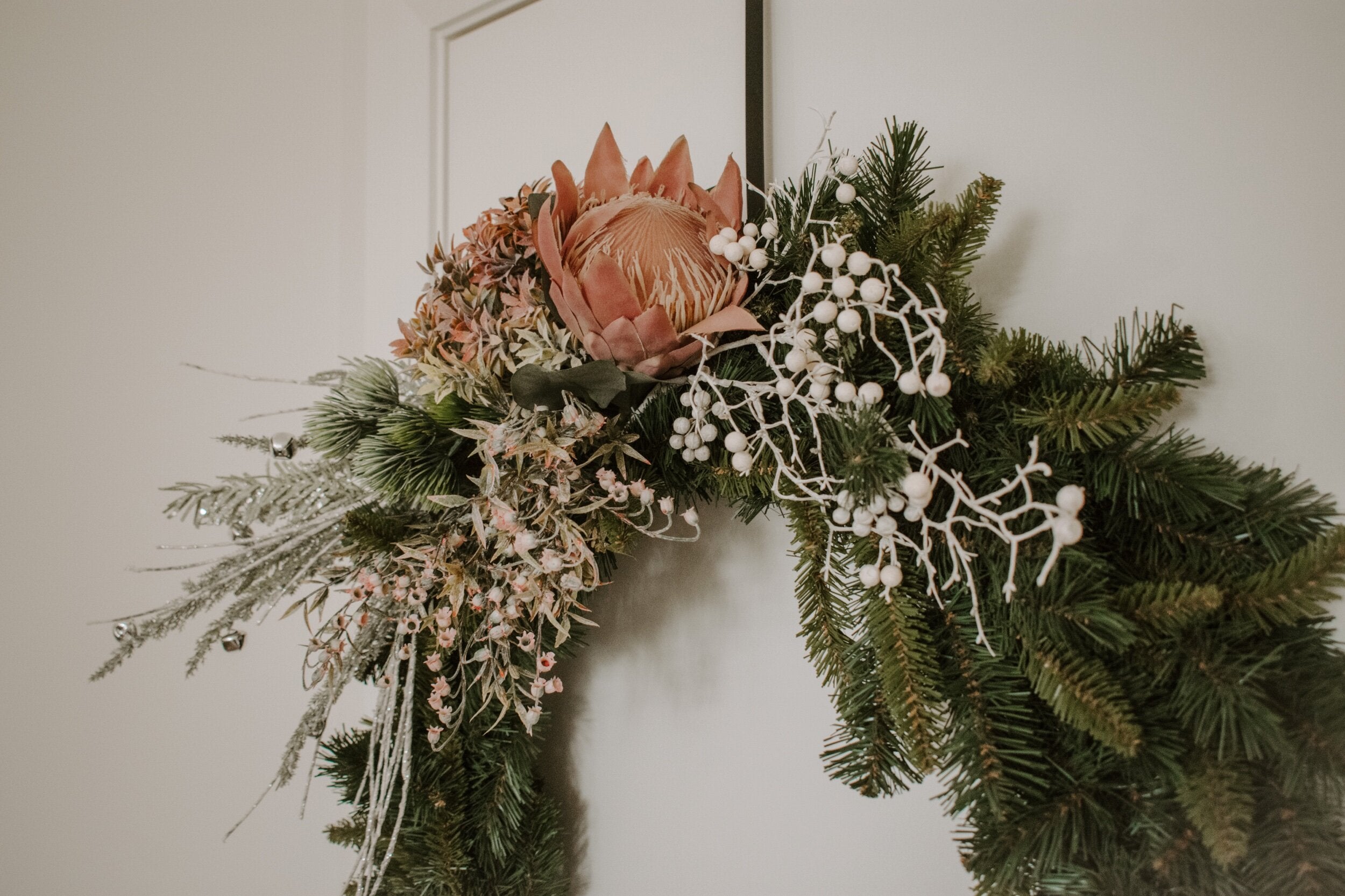Peach Christmas Wreath