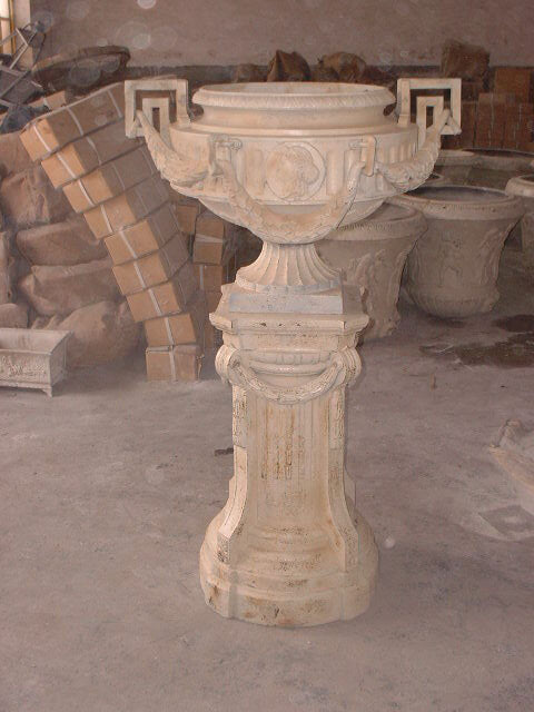 Florence Cast Iron Urn on Stand