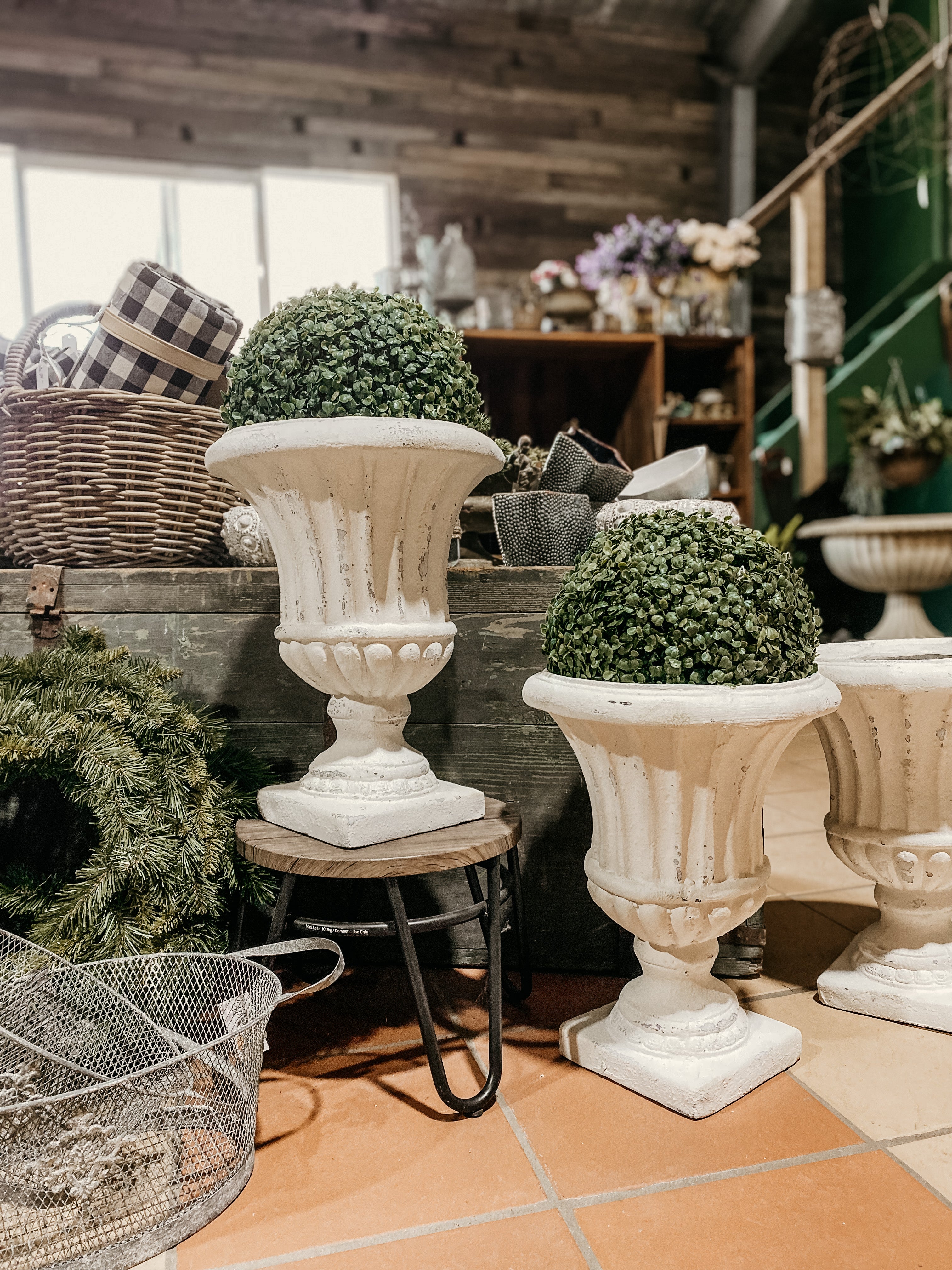 Modern Farmhouse White Urn