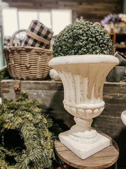 Modern Farmhouse White Urn